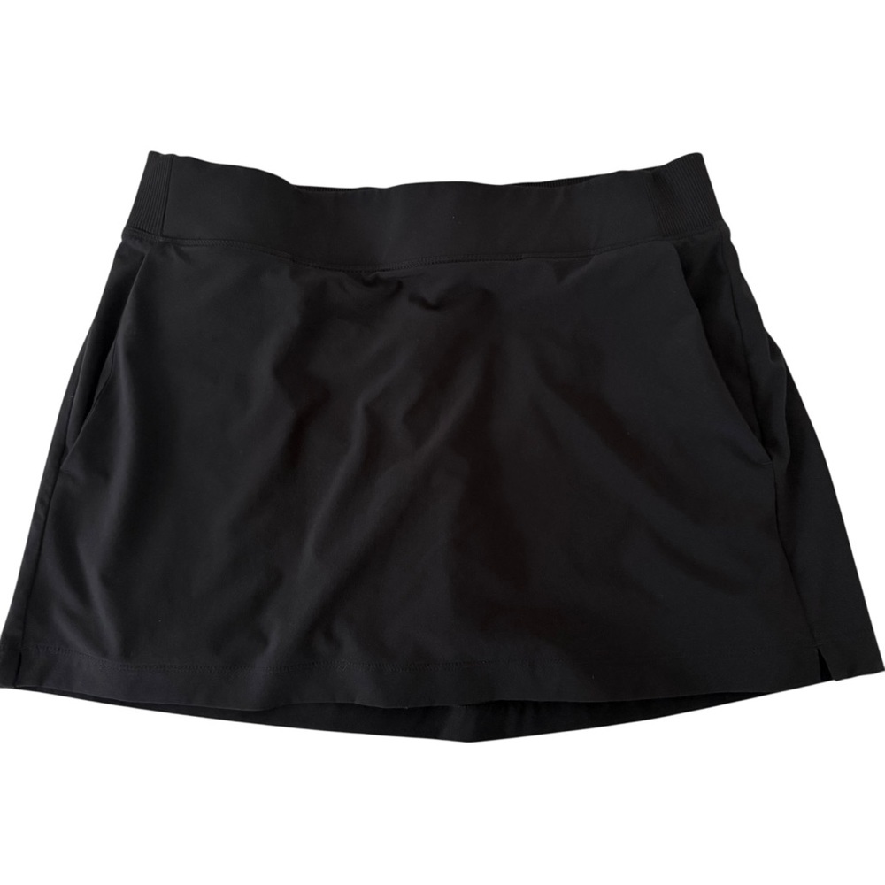 Athleta Hybrid Mini Skort Skirt Black Running Golf Tennis   Pull On SZ 6